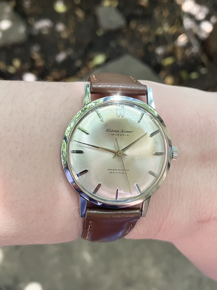 Citizen Homer Parashock Phynox 1960s Vintage Men's Watch
