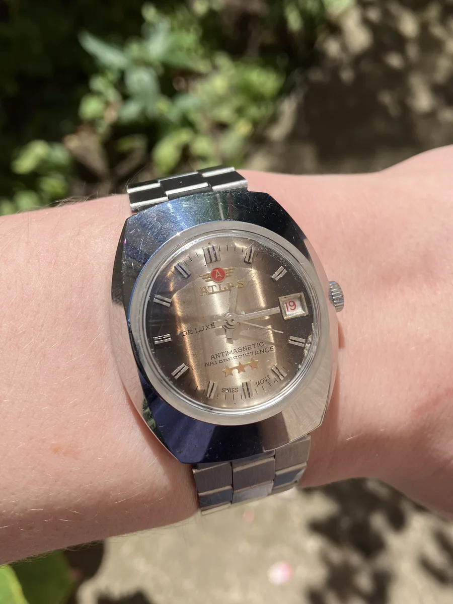 Atlas De Luxe 1970s  Vintage Men's Watch
