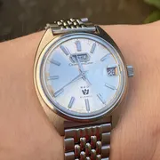 Citizen Autodater 520 Stainless Steel 1960s  21 Jewels Automatic watch Works!
