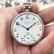 CH.F &Fils Tissot Chronometre Adoc Vintage Pocket Watch 1927-1928 Works! Rare!