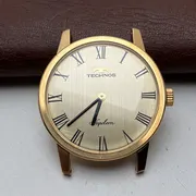 Technos Napoleon 17 Jewels Vintage Men's Watch Works 32 hours