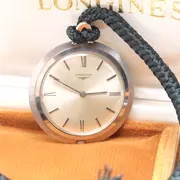 Longines Vintage Ultra Slim Pocket Watch 17 jewels 1967 Works Good!
