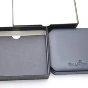Genuine Blancpain Black Watch Leather Box, Cardboard Counter Box, Papers