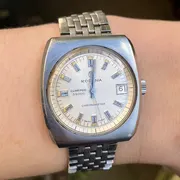 Rodania Clinergic 36000 Chronometer Automatic Watch Vintage 1970s Works! RARE!