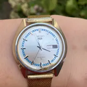 Vintage Men's Watch Seiko 5 1960s 5126-8110 Day/Date 23 Jewels