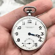 Juvenia Chronometer Vintage Pocket Watch 1920-1930s 16 Jewels Works 20 Hours! Rare!