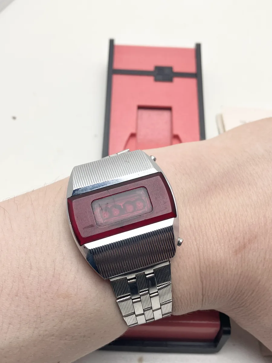 Pulsar Elektronika 1 Terminator Watch USSR With Box and certificate! Rare!Works!