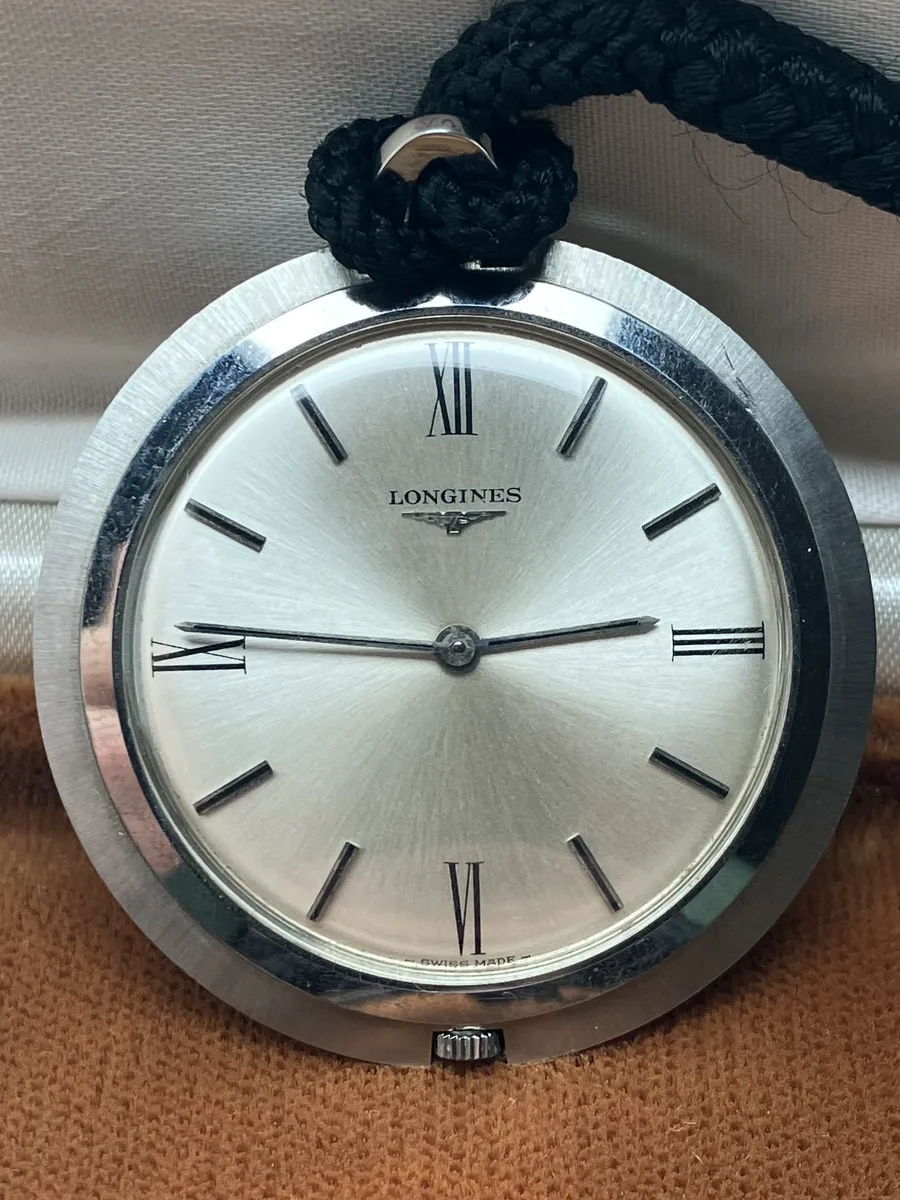 Longines Vintage Ultra Slim Pocket Watch 17 jewels 1967 Works Good!