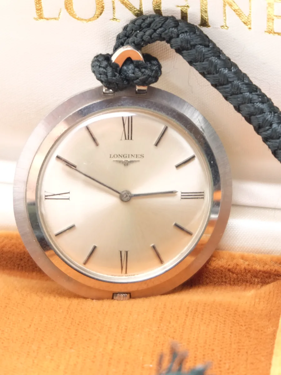 Longines Vintage Ultra Slim Pocket Watch 17 jewels 1967 Works Good!