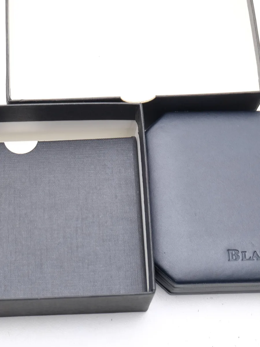 Genuine Blancpain Black Watch Leather Box, Cardboard Counter Box, Papers